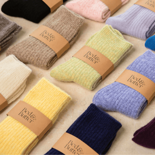 Buy The Comfiest Socks - Yellow: L/XL by Bed & Butter - at Hamish + Grace