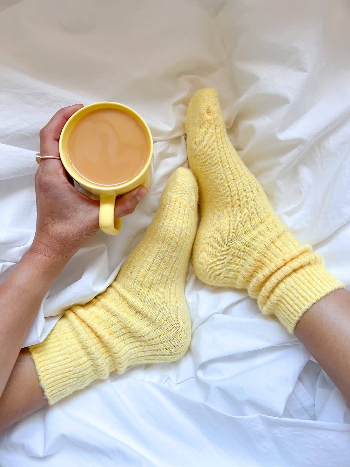 Buy The Comfiest Socks - Yellow: S/M by Bed & Butter - at Hamish + Grace
