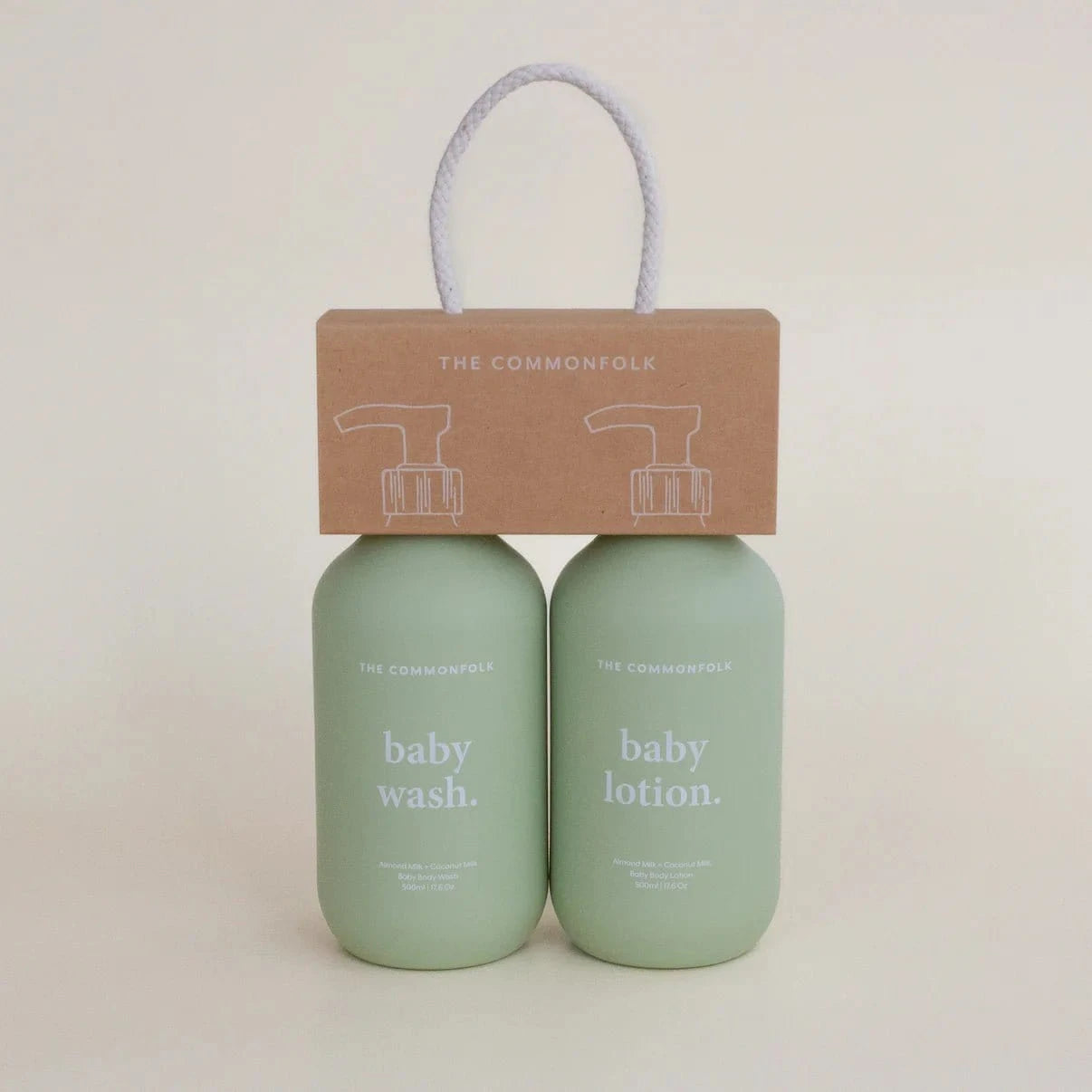 The Commonfolk Baby + Child The Commonfolk - BABY Keep It Simple - Wash + Lotion Kit / Sage - Coconut Milk + Almond Milk