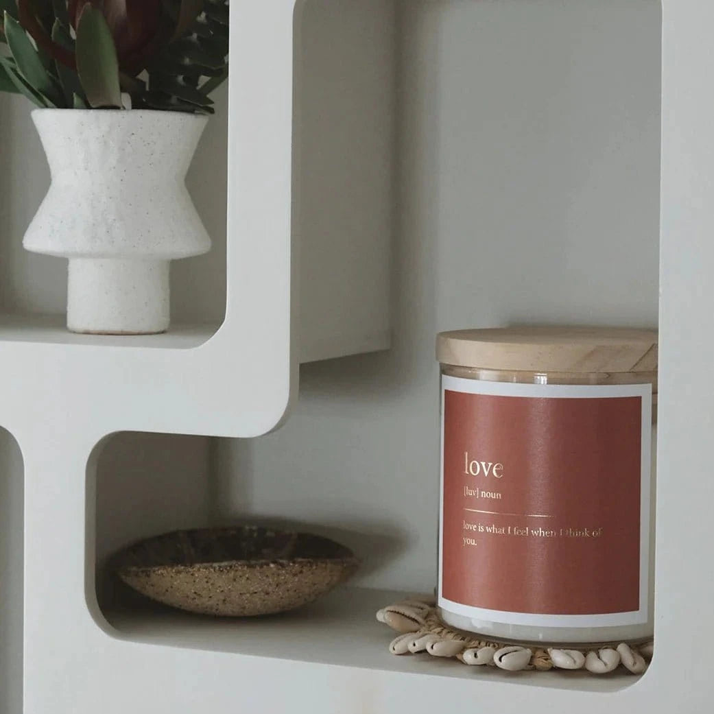 The Commonfolk Homeware The Commonfolk - GOLDIE Dictionary Candle - LOVE - Byron Bay