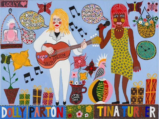 Third Drawer Down Homewares Dolly Parton and Tina Turner Tea Towel x Kaylene Whiskey: Default