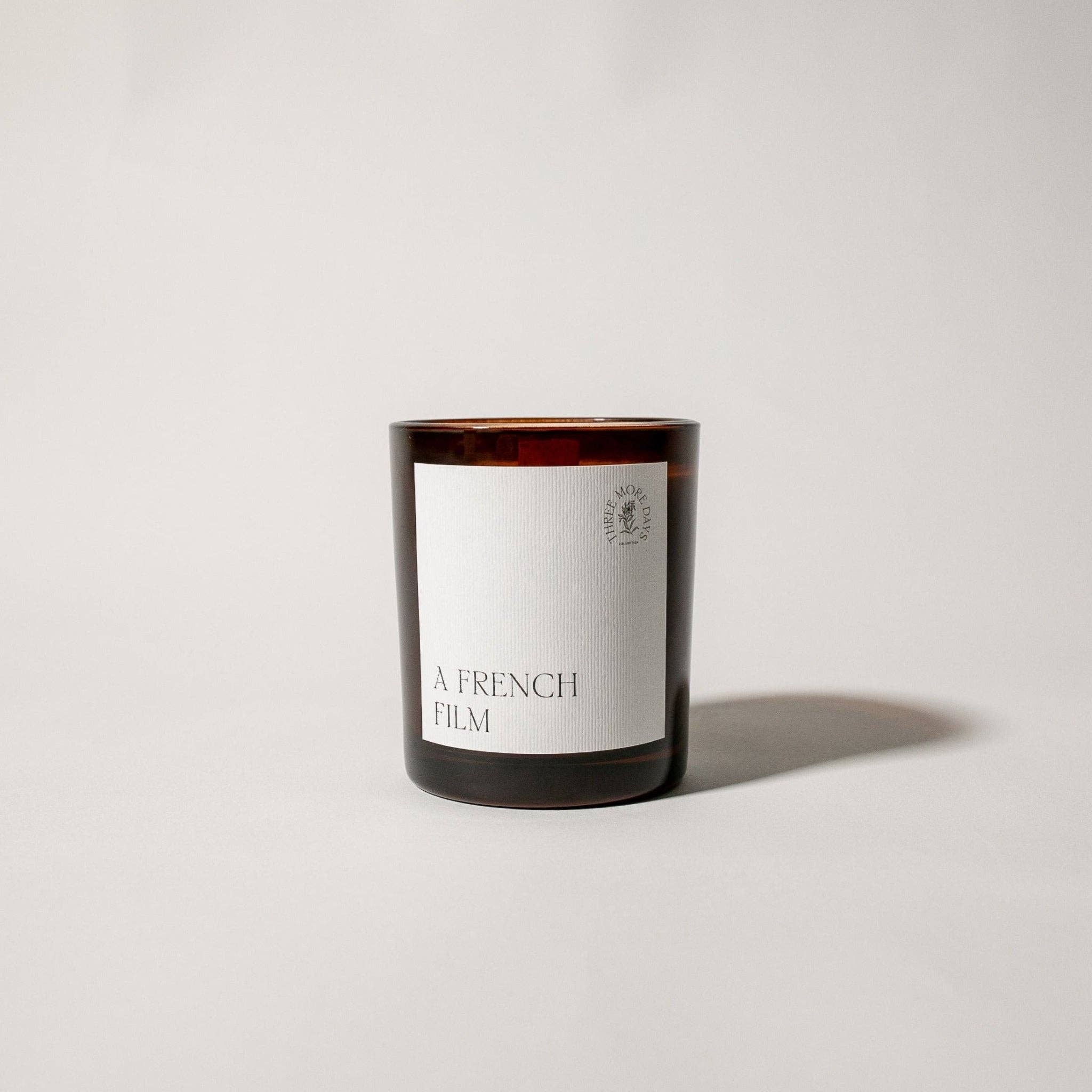 Three More Days Collection Homeware A FRENCH FILM: SEA SALT / AMBRETTE SEEDS / SANDALWOOD / SAGE AMBER CANDLE 200G