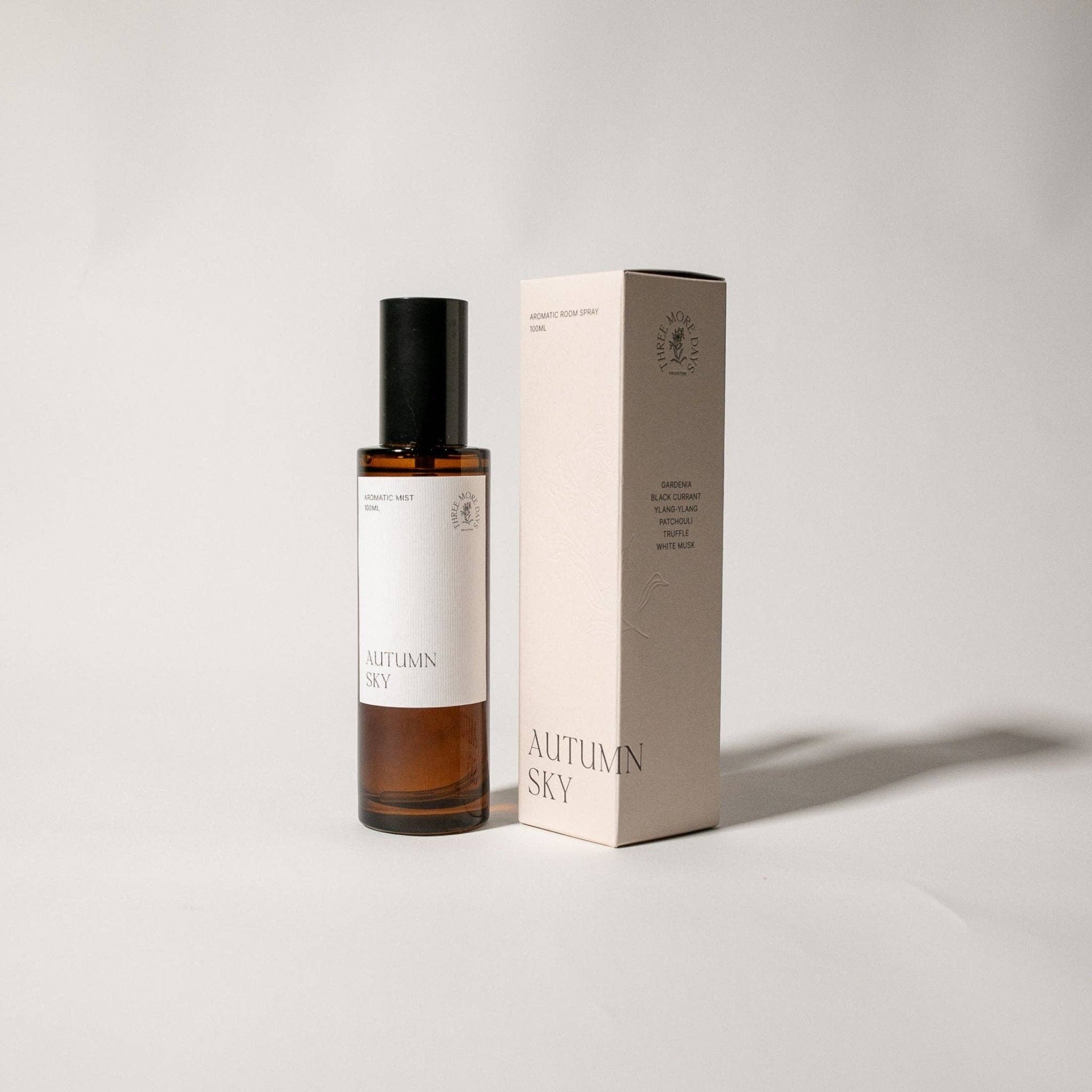 Three More Days Collection Homeware AUTUMN SKY: GARDENIA / BLACK CURRANT / YLANG-YLANG / PATCHOULI / TRUFFLE / WHITE MUSK ROOM SPRAY