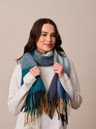 Buy Tiger Tree - Blue Megeve Scarf by Tiger Tree - at Hamish & Grace