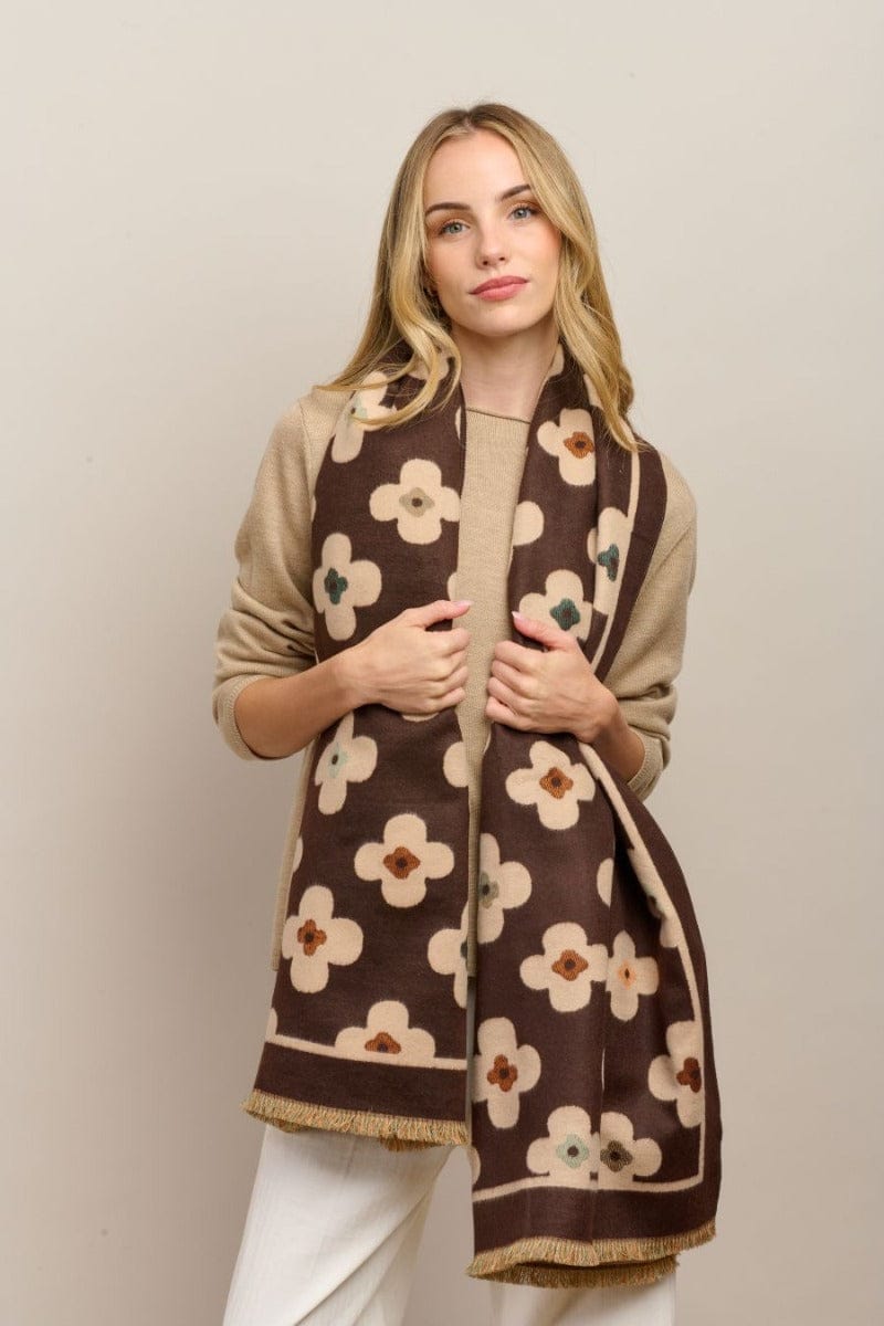 Buy Tiger Tree - Chocolate Autumn Flower Scarf by Tiger Tree - at Hamish + Grace