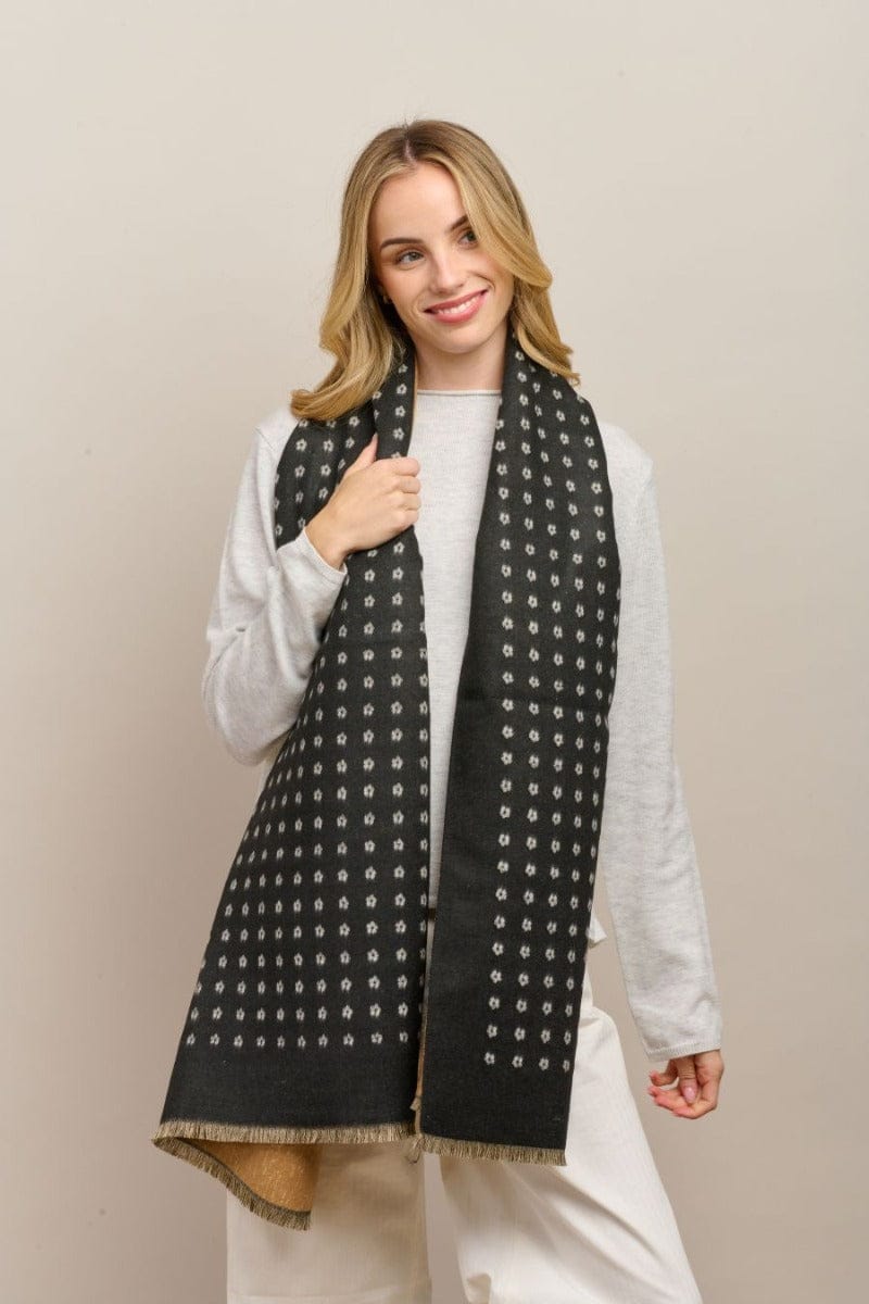 Tiger Tree Fashion Tiger Tree - 	 Black Petite Fleur Scarf