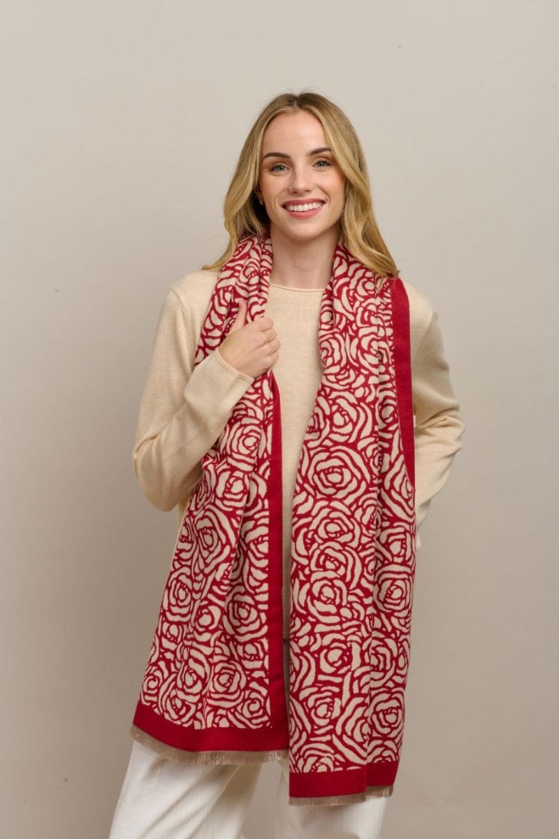 Tiger Tree Fashion Tiger Tree - Red Wild Rose Scarf