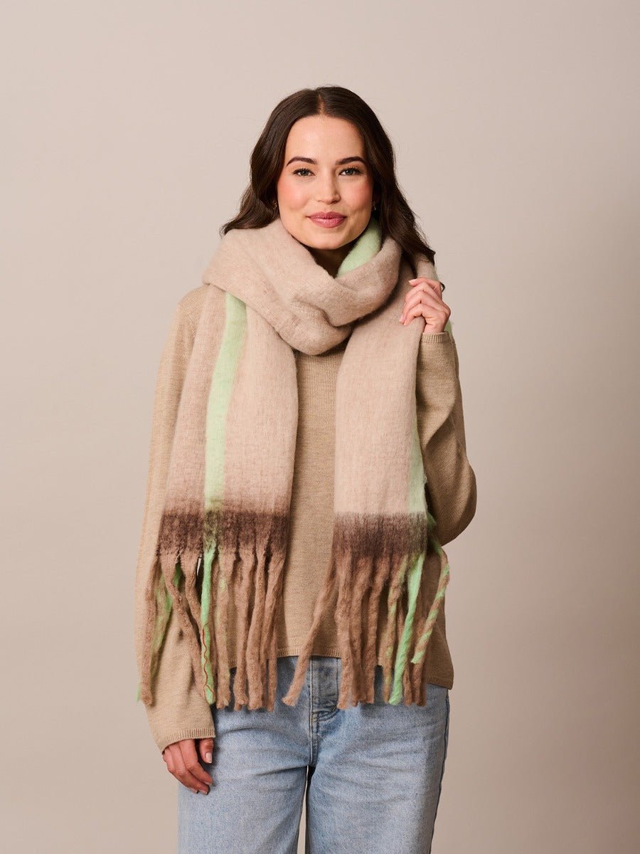 Buy Tiger Tree - Latte Meribel Scarf by Tiger Tree - at Hamish & Grace