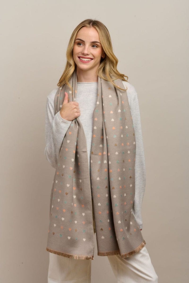 Buy Tiger Tree - Latte Mini Heart Scarf by Tiger Tree - at Hamish + Grace