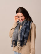 Buy Tiger Tree - Navy Patch Knit Scarf by Tiger Tree - at Hamish & Grace