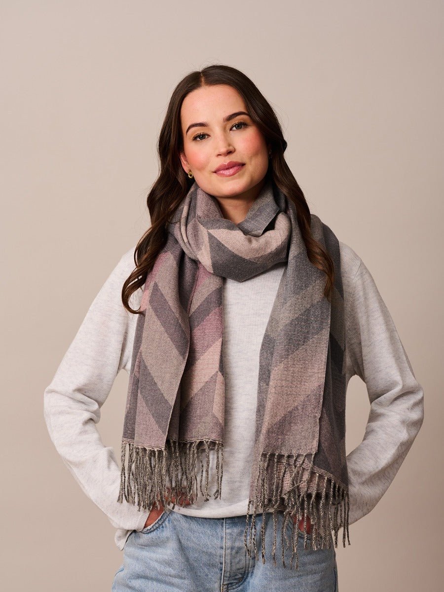 Buy Tiger Tree - Pink Fileccia Scarf by Tiger Tree - at Hamish & Grace