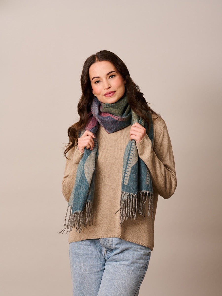 Buy Tiger Tree - Teal Sonic Scarf by Tiger Tree - at Hamish & Grace