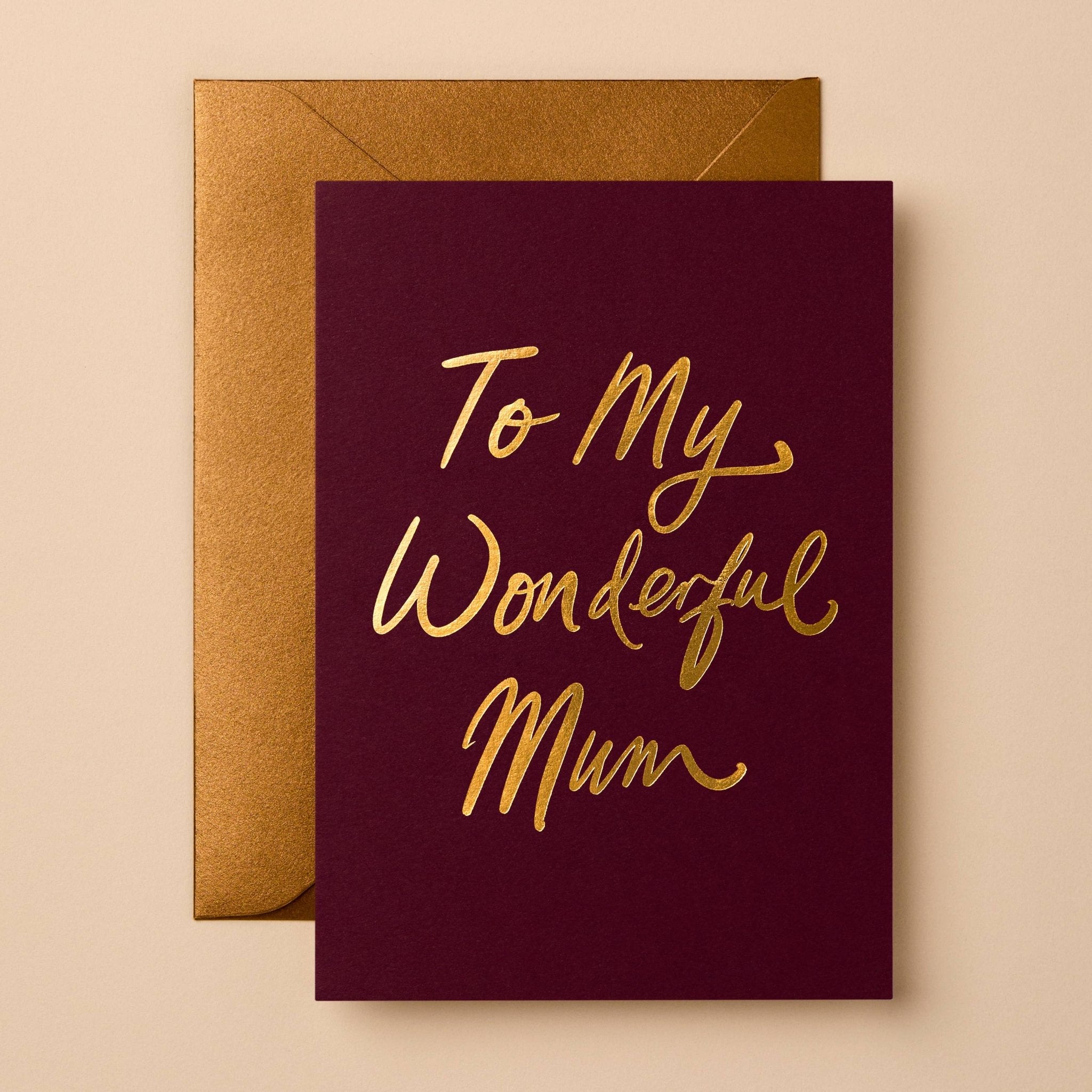Buy To My Wonderful Mum | Luxury Foil Greeting Card by Gabrielle & Celine Greeting Cards Australia - at Hamish + Grace