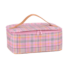 Buy Toiletry Stash Bag Pink Blanket Check by Kollab - at Hamish + Grace