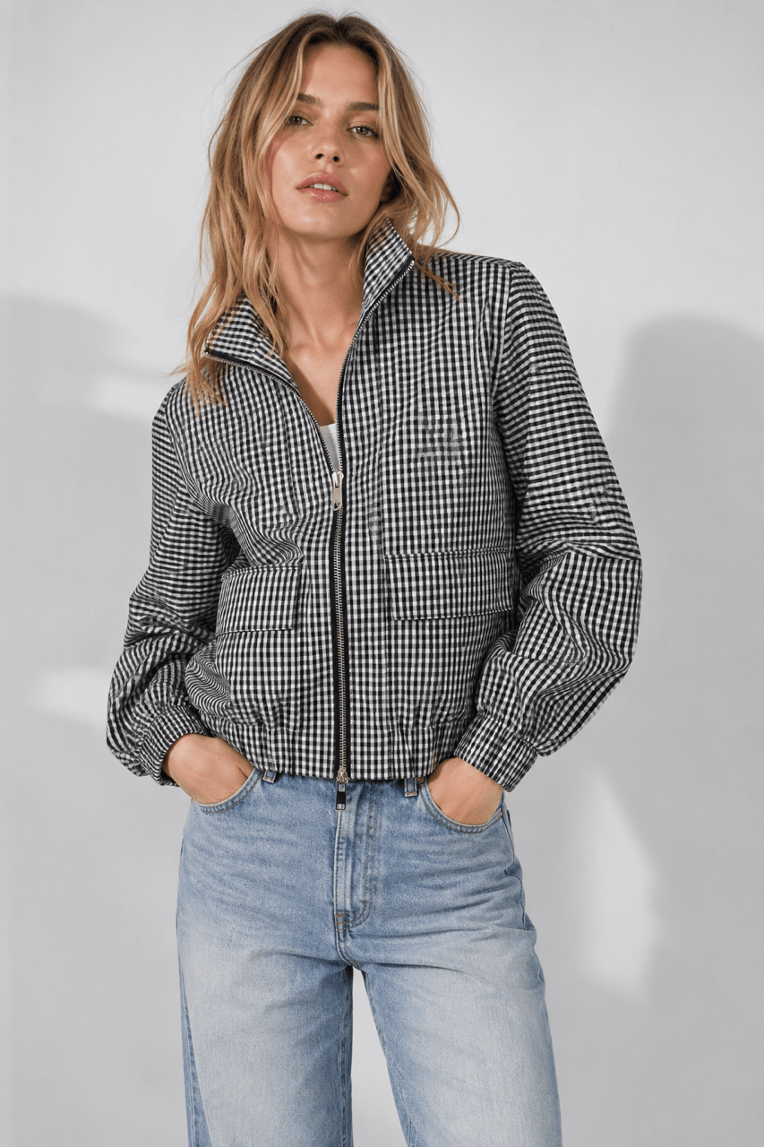 Buy Two Way Gingham Bomber by 132 Fashion - at Hamish + Grace