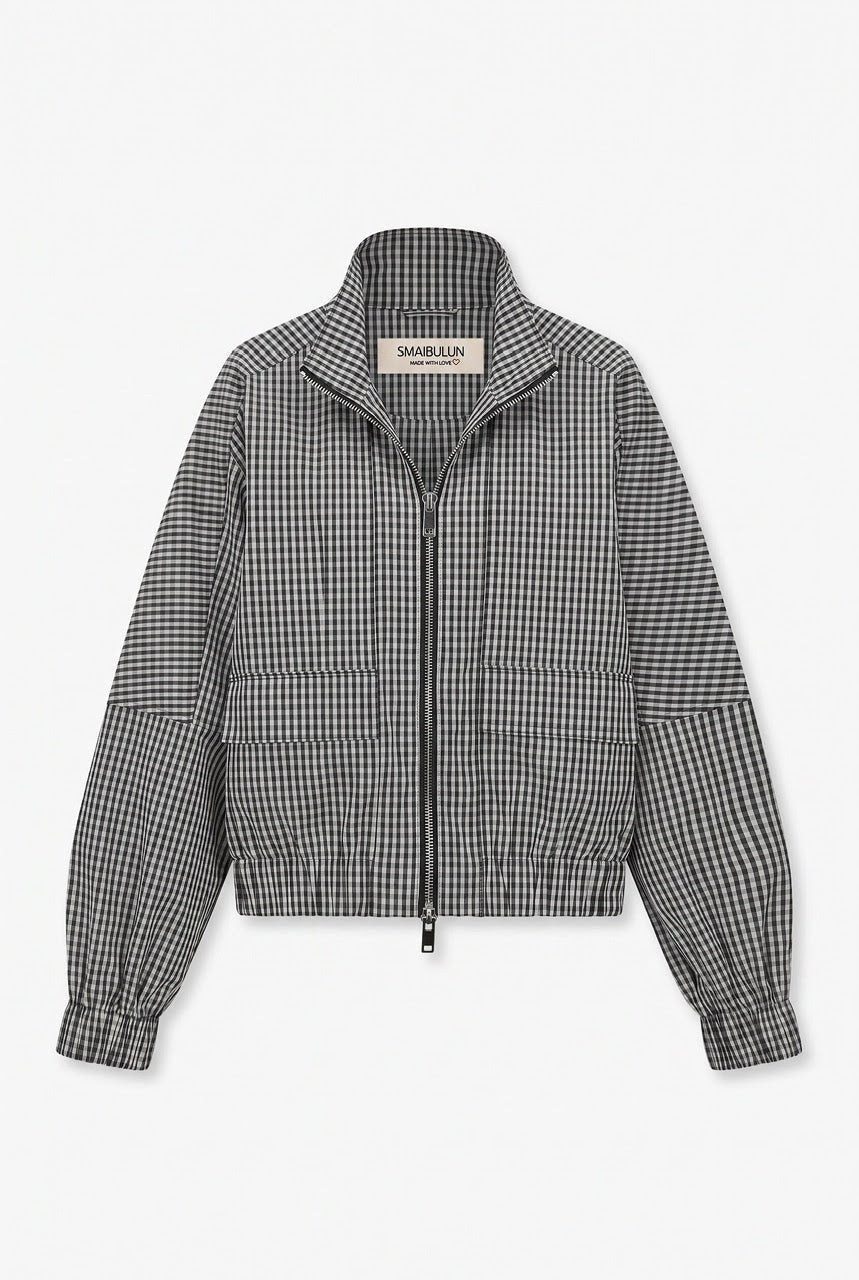 Buy Two Way Gingham Bomber by 132 Fashion - at Hamish + Grace