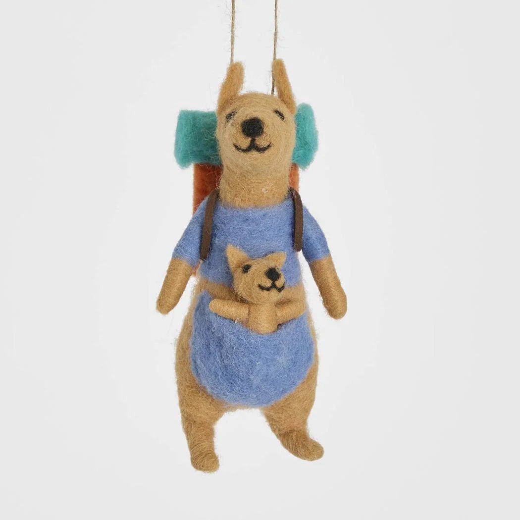 Buy Velvet and Vixen - Camping Kangaroo With Joey Hanging Tree Decoration by Velvet + Vixen - at Hamish + Grace