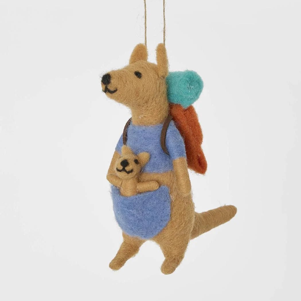 Buy Velvet and Vixen - Camping Kangaroo With Joey Hanging Tree Decoration by Velvet + Vixen - at Hamish + Grace