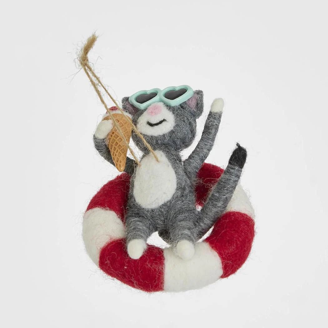 Buy Velvet and Vixen - Cat in Tube Hanging Tree Decoration by Velvet + Vixen - at Hamish + Grace