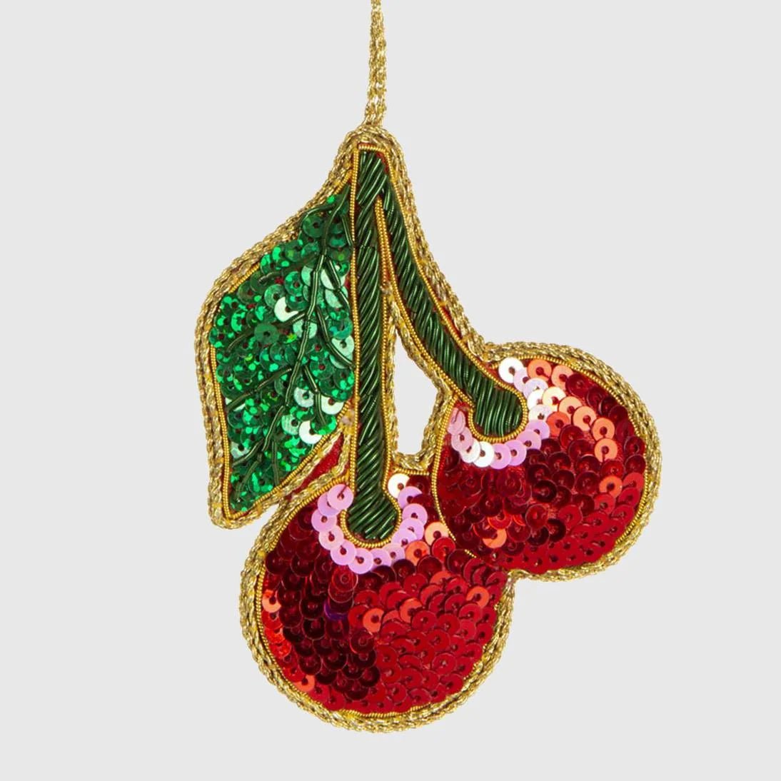 Buy Velvet and Vixen - Cherrylicious Sequin Tree Decoration by Velvet + Vixen - at Hamish + Grace
