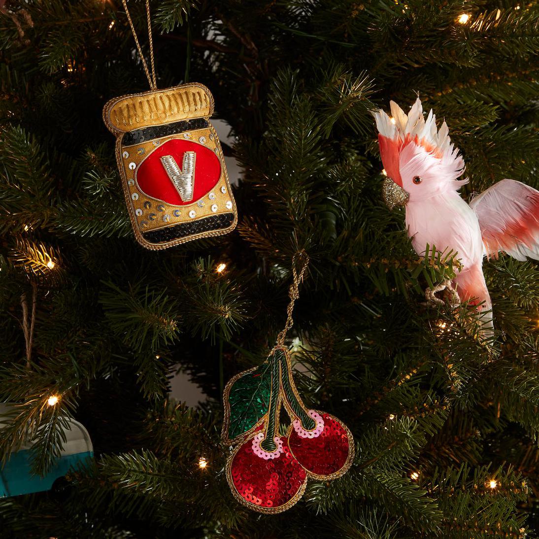Buy Velvet and Vixen - Cherrylicious Sequin Tree Decoration by Velvet + Vixen - at Hamish + Grace