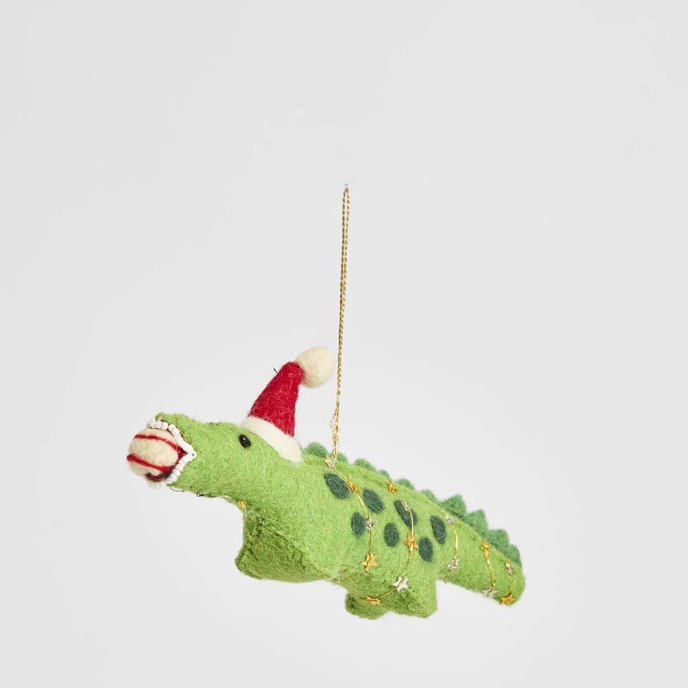 Buy Velvet and Vixen - Felt Crocodile Hanging Decoration by Velvet + Vixen - at Hamish + Grace