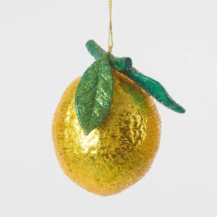 Buy Velvet and Vixen - La Dolce Vita Glitter Lemon Decoration by Velvet + Vixen - at Hamish + Grace