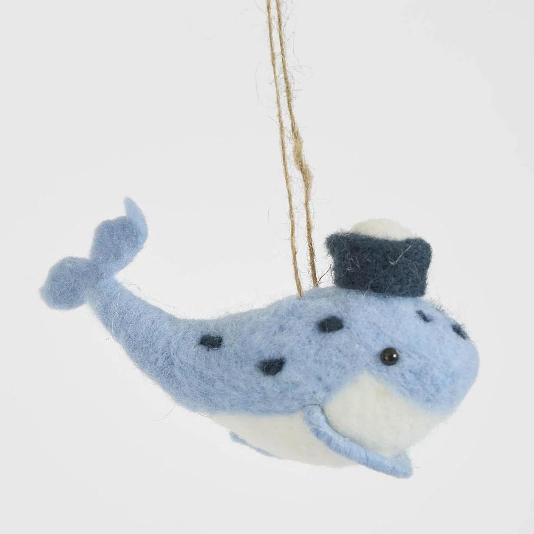 Buy Velvet and Vixen - Moby the Whale Hanging Tree Decoration by Velvet + Vixen - at Hamish + Grace