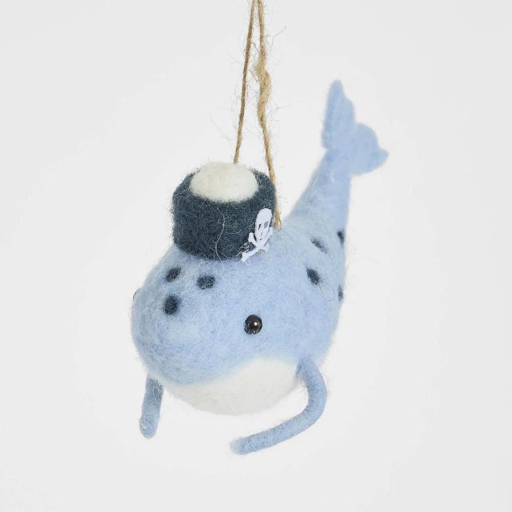 Buy Velvet and Vixen - Moby the Whale Hanging Tree Decoration by Velvet + Vixen - at Hamish + Grace