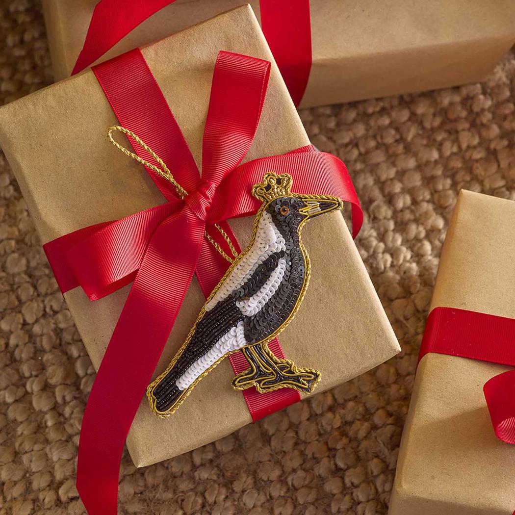 Buy Velvet and Vixen - Shiny Bandit Magpie Decoration by Velvet + Vixen - at Hamish + Grace