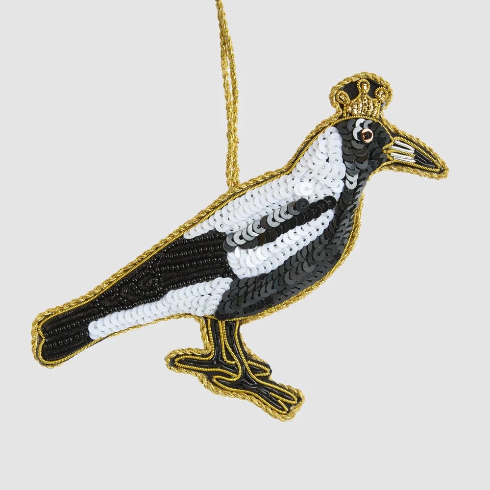 Buy Velvet and Vixen - Shiny Bandit Magpie Decoration by Velvet + Vixen - at Hamish + Grace