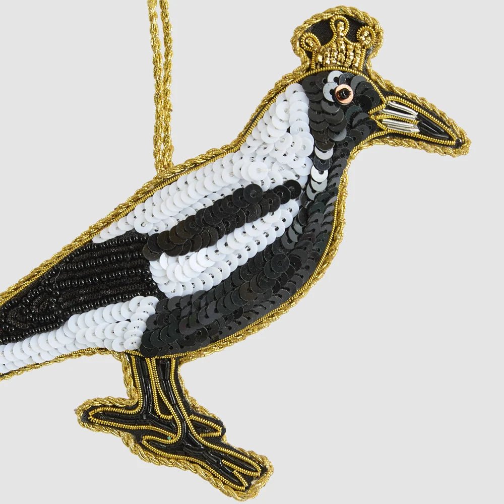 Buy Velvet and Vixen - Shiny Bandit Magpie Decoration by Velvet + Vixen - at Hamish + Grace