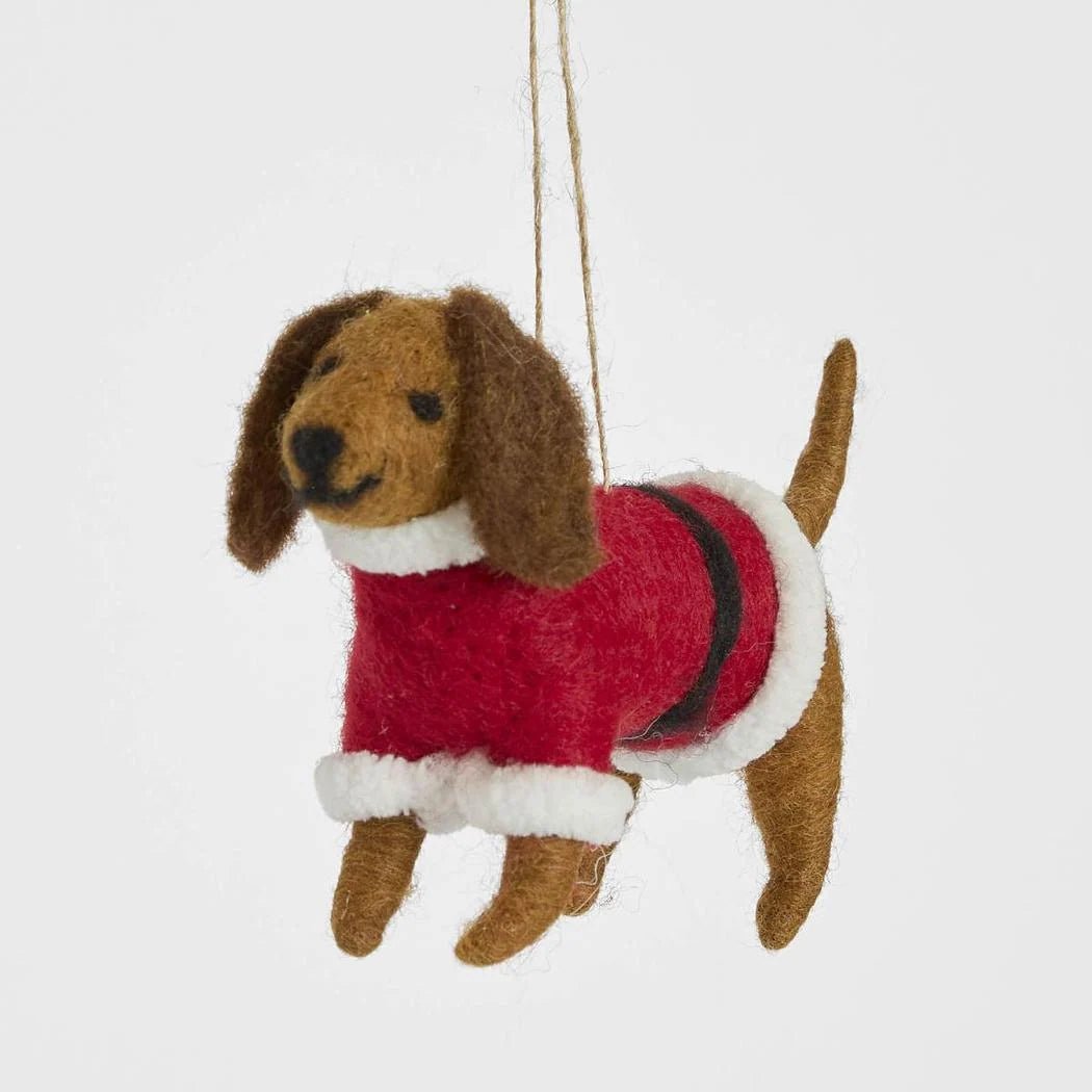 Buy Velvet and Vixen - Sossie the Hanging Dog Tree Decoration by Velvet + Vixen - at Hamish + Grace