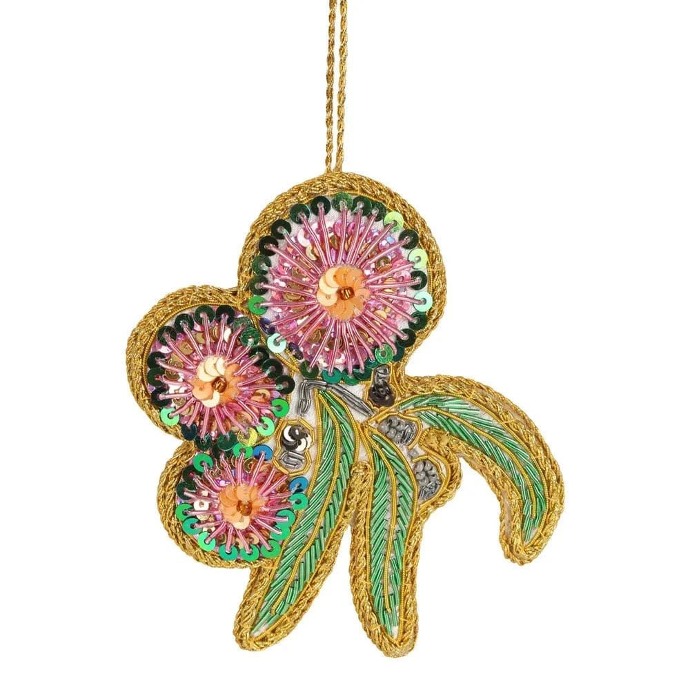 Velvet + Vixen Homewares Gumnut Flower Sequin Tree Hanging Decoration