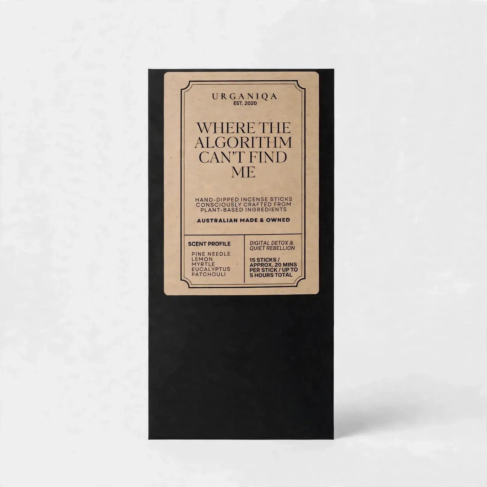 Buy Where the Algorithm Can't Find Me Incense | Grounded Collection: Coloured box by Urganiqa - at Hamish + Grace