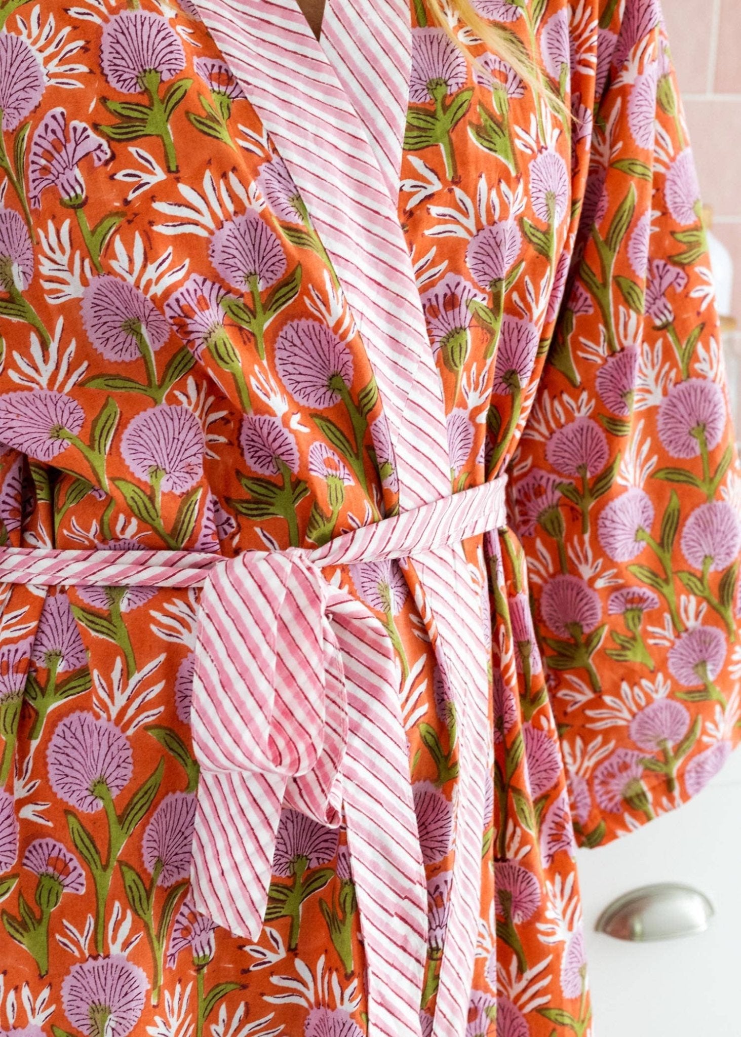 Buy Women's Cotton Kimono Robe - Hanako by Home Dweller - at Hamish & Grace