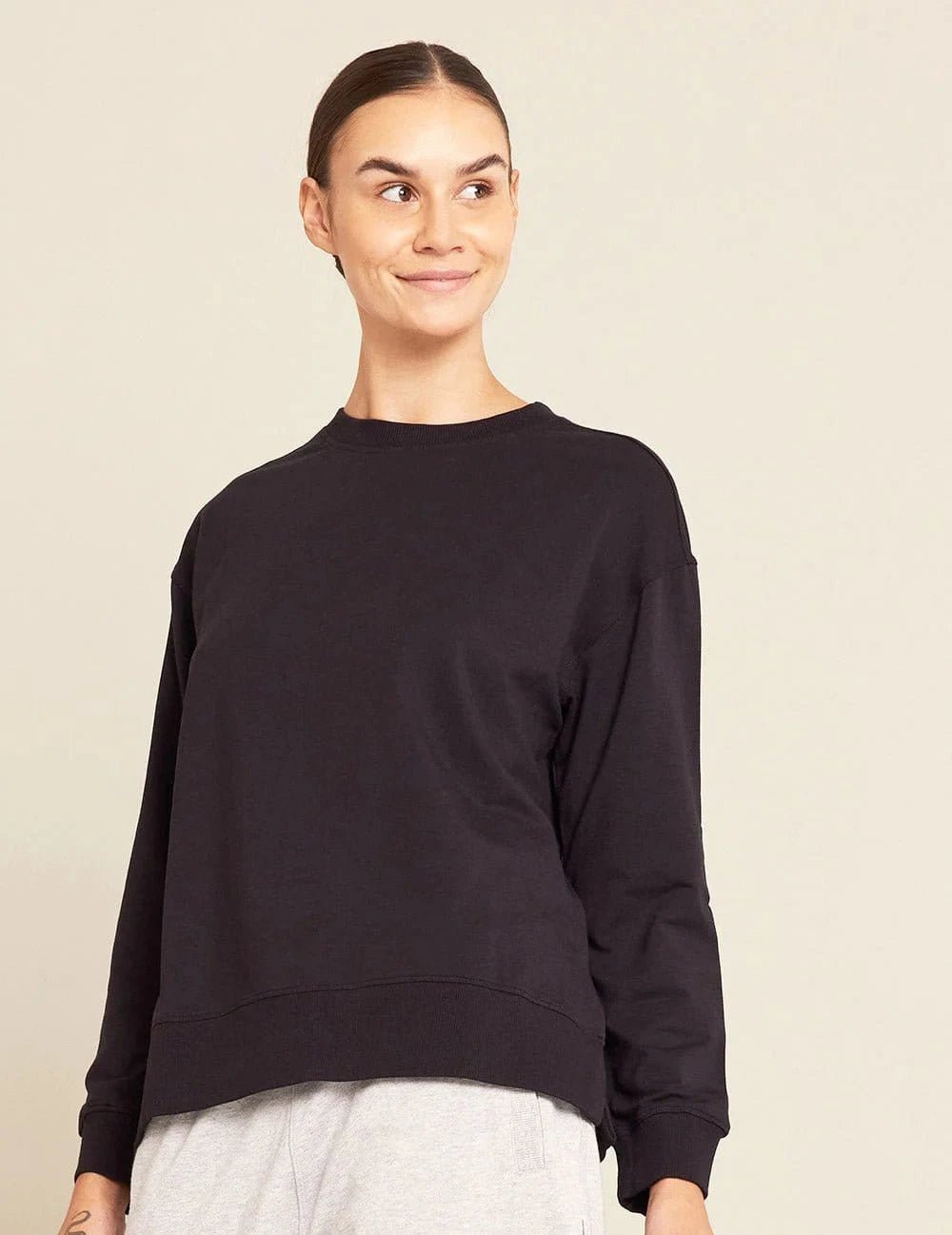 Boody Fashion Women’s weekend Crew Pullover Black