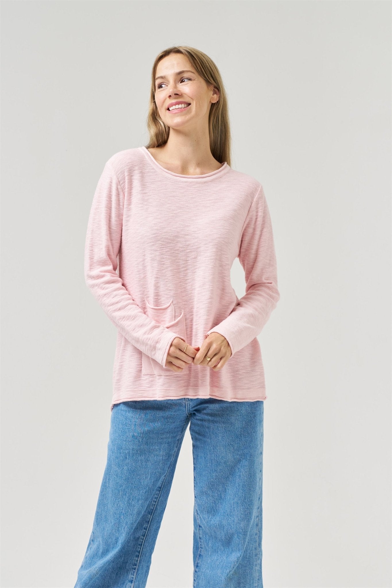 Buy Worthier The Label - Knitted Cotton Millie Knit - Ballet Pink by Worthier - at Hamish + Grace