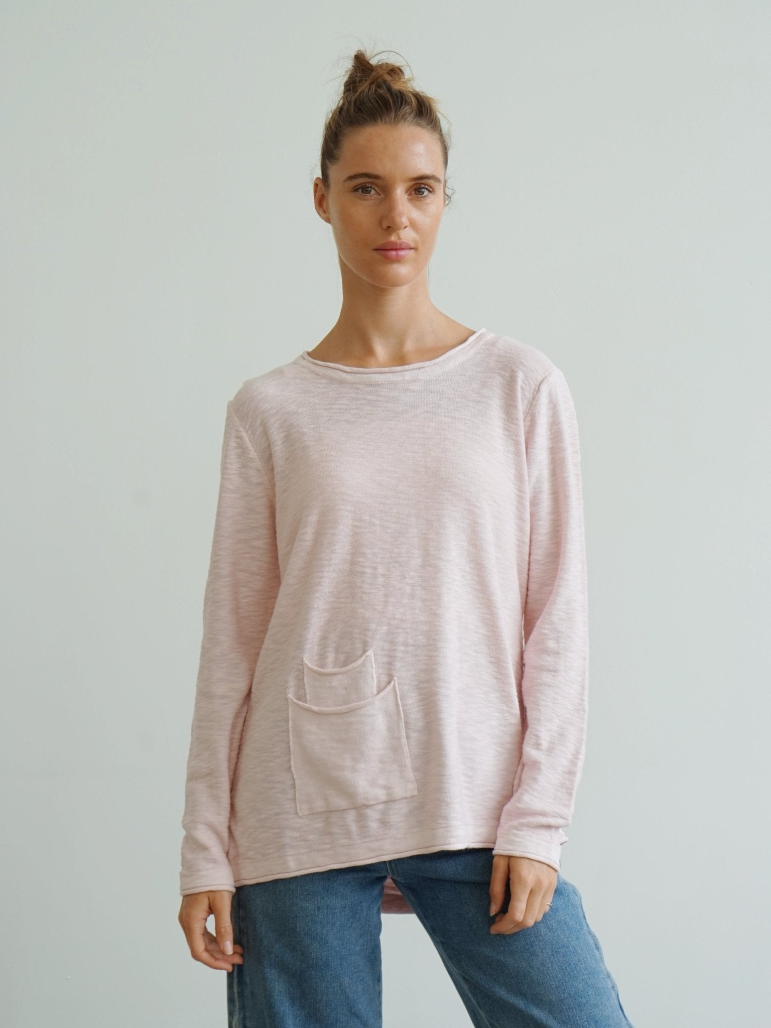 Buy Worthier The Label - Knitted Cotton Millie Knit - Ballet Pink by Worthier - at Hamish + Grace