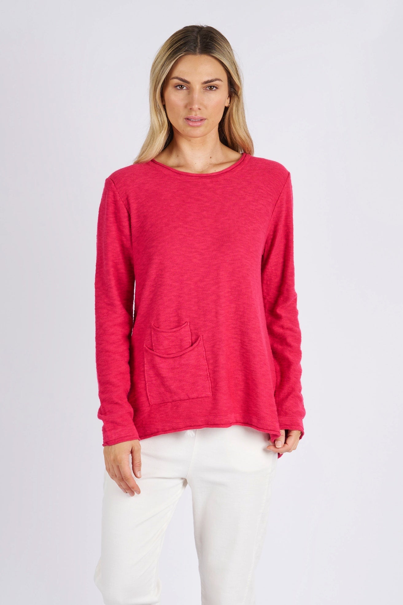 Buy Worthier The Label - Knitted Cotton Millie Knit - Rose Pink by Worthier - at Hamish + Grace