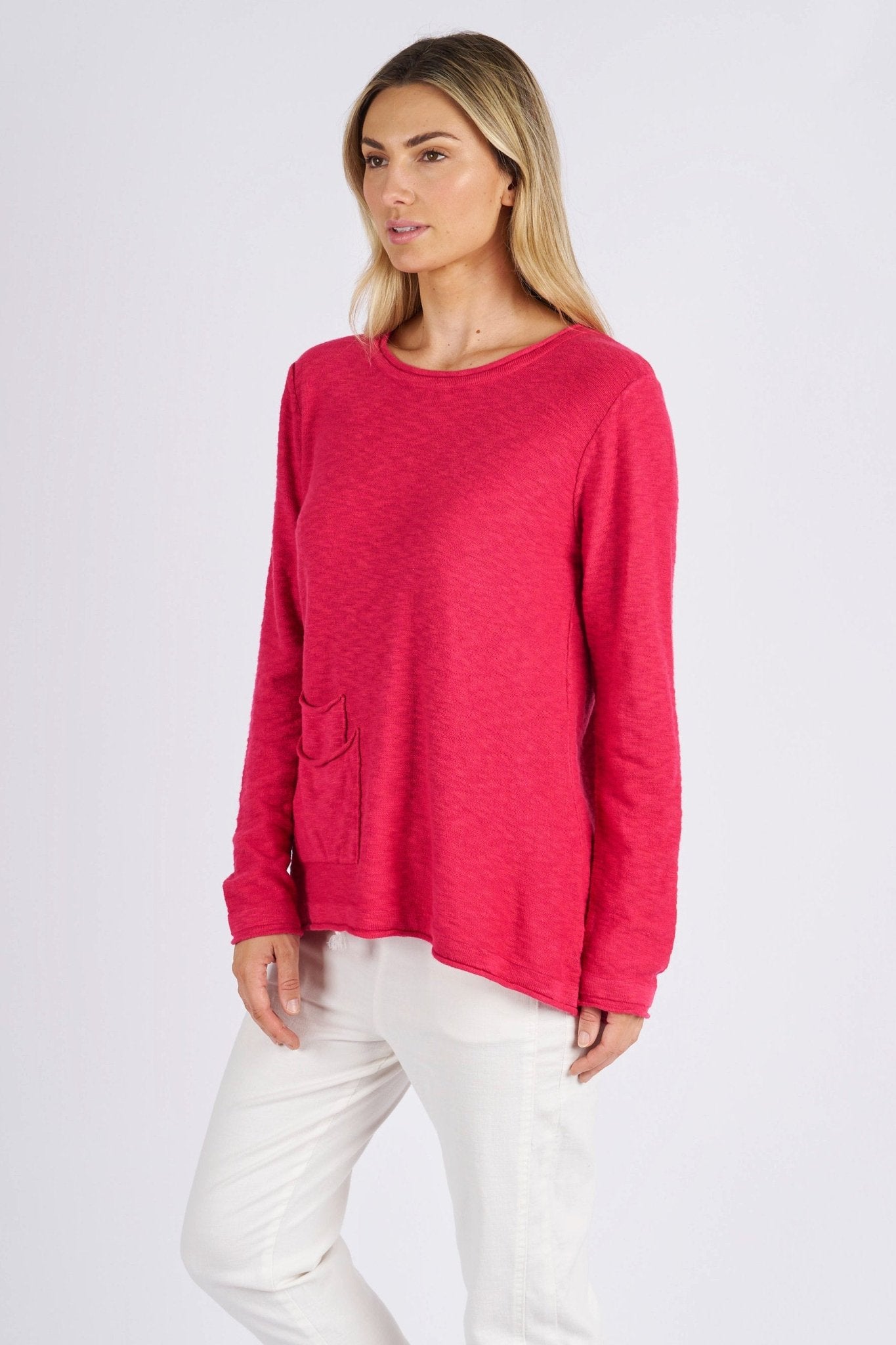 Buy Worthier The Label - Knitted Cotton Millie Knit - Rose Pink by Worthier - at Hamish + Grace