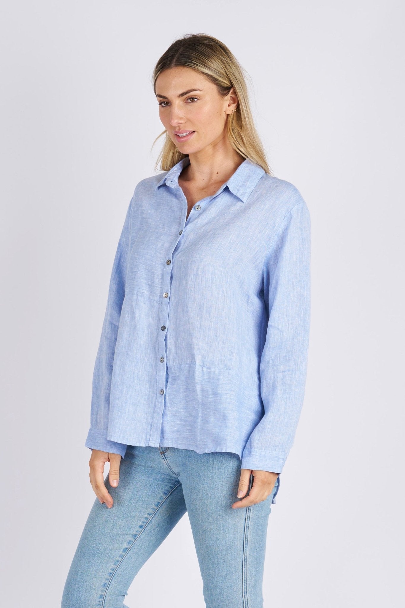 Buy Worthier The Label - Washed Cambray Linen Shirt by Worthier - at Hamish + Grace