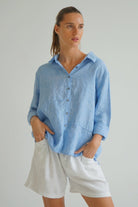 Buy Worthier The Label - Washed Cambray Linen Shirt by Worthier - at Hamish + Grace