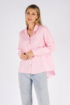 Buy Worthier The Label - Washed Linen Shirt - Pale Pink by Worthier - at Hamish + Grace