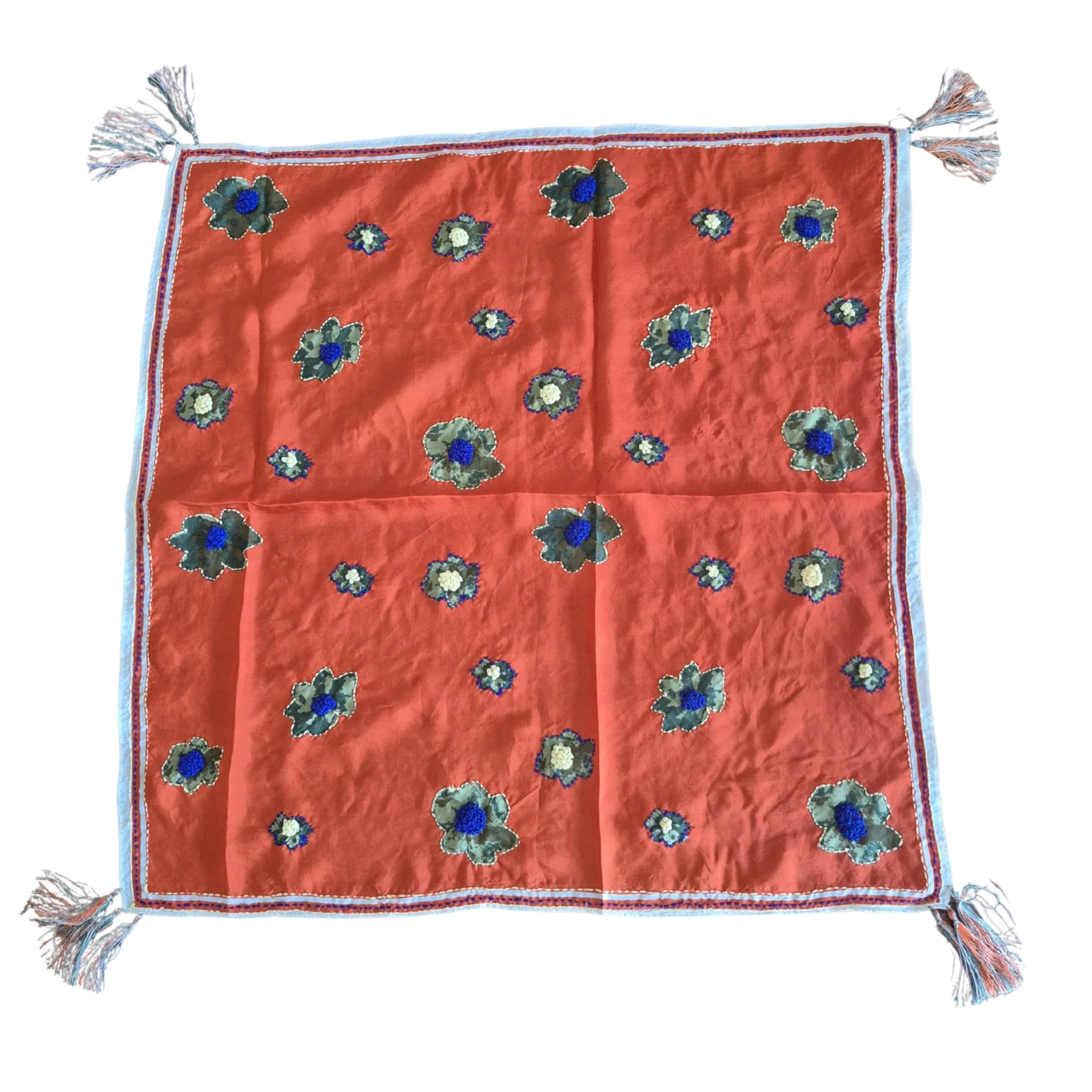 Buy Zoda | Pure Silk Orange Floral Scarf by Zoda - at Hamish + Grace