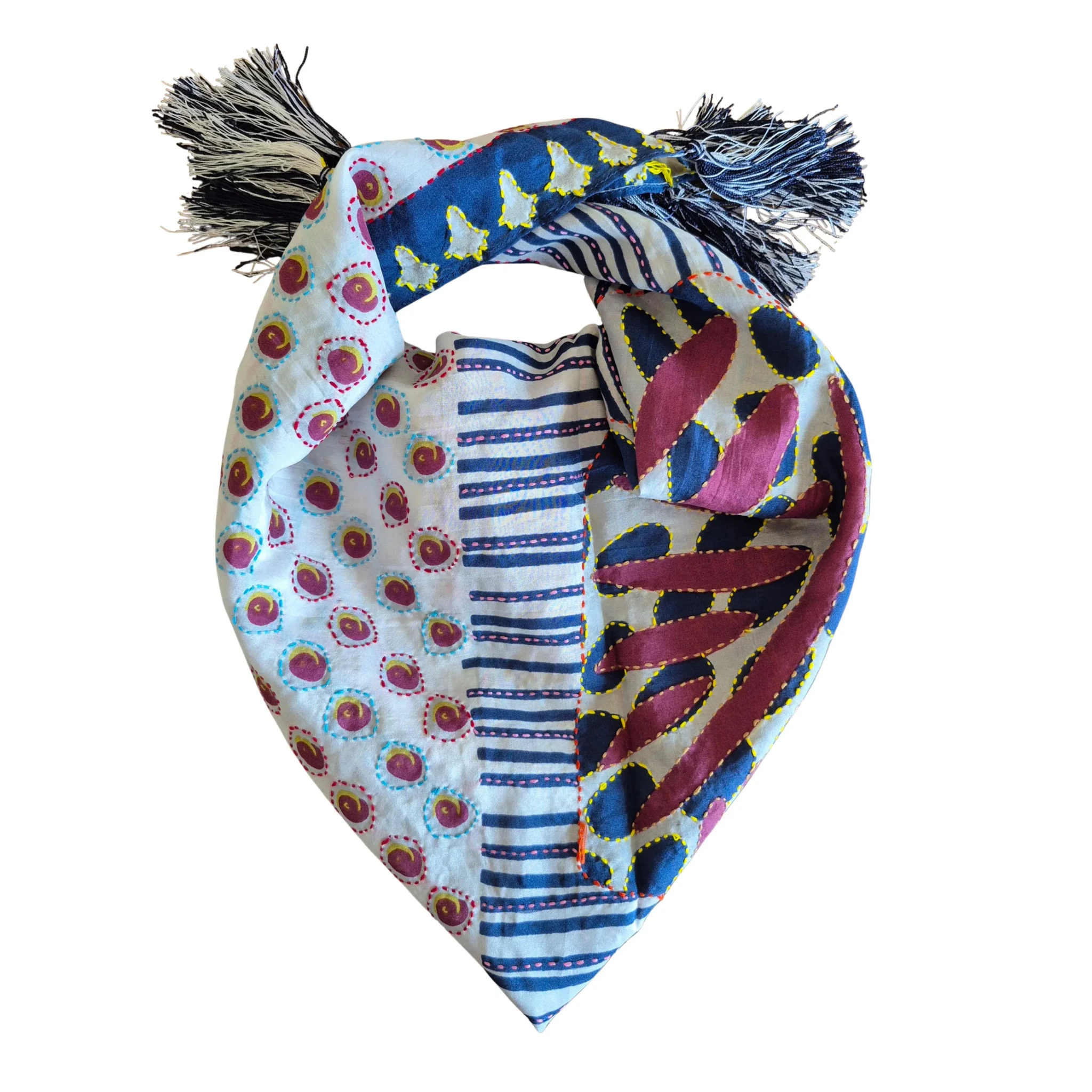 Buy Zoda | Pure Silk Patchwork Scarf by Zoda - at Hamish + Grace