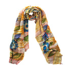 Buy Zoda | Sunshine Yellow Floral Hand Embroidered 100% Wool Scarf by Zoda - at Hamish + Grace
